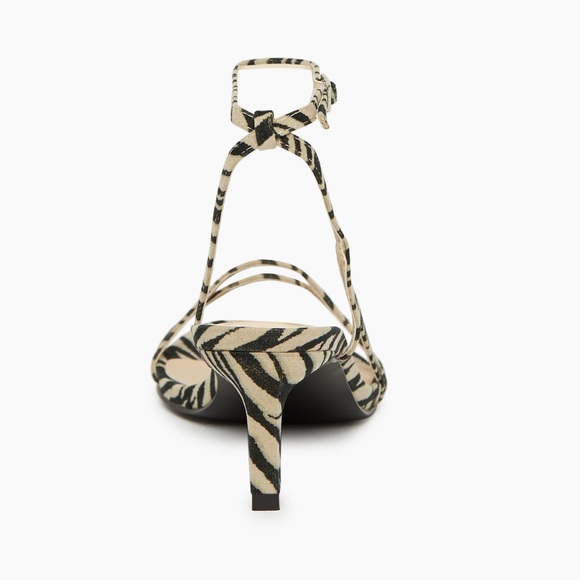 Tiger Striped Kitten Heel Sandals 7.5 Euro 38 - Picture 3 of 4